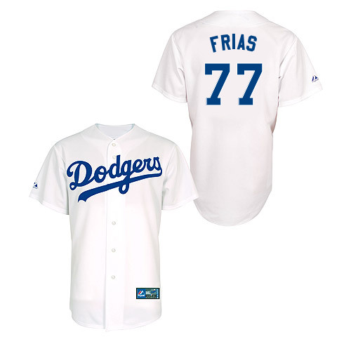 Carlos Frias #77 Youth Baseball Jersey-L A Dodgers Authentic Home White MLB Jersey